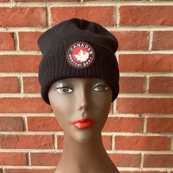 •Canada Weather Gear Black Knit Cuffed Lined Beanie Hat Unisex O/S NWOT - Picture 1 of 11
